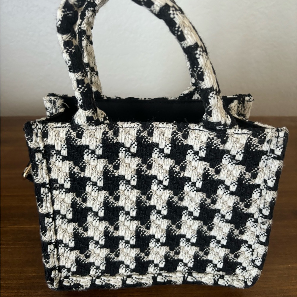 HM Jacquard Houndstooth Bag with Crossbody Strap